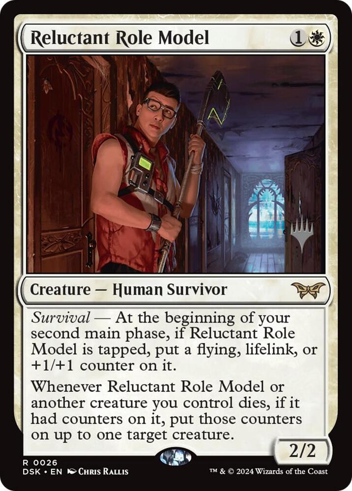 Reluctant Role Model 26 (Promo Pack: Duskmourn: House of Horror)  - Foil | Good Games Adelaide SA