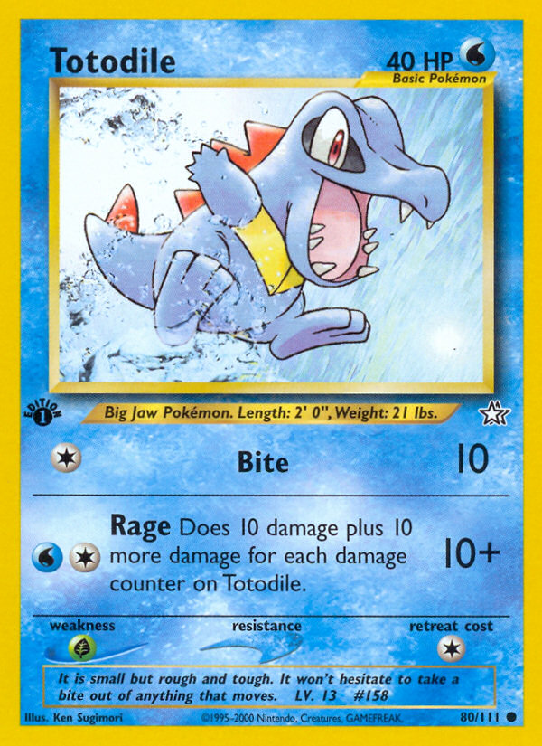 Totodile (80/111) [Neo Genesis 1st Edition] | Good Games Adelaide SA