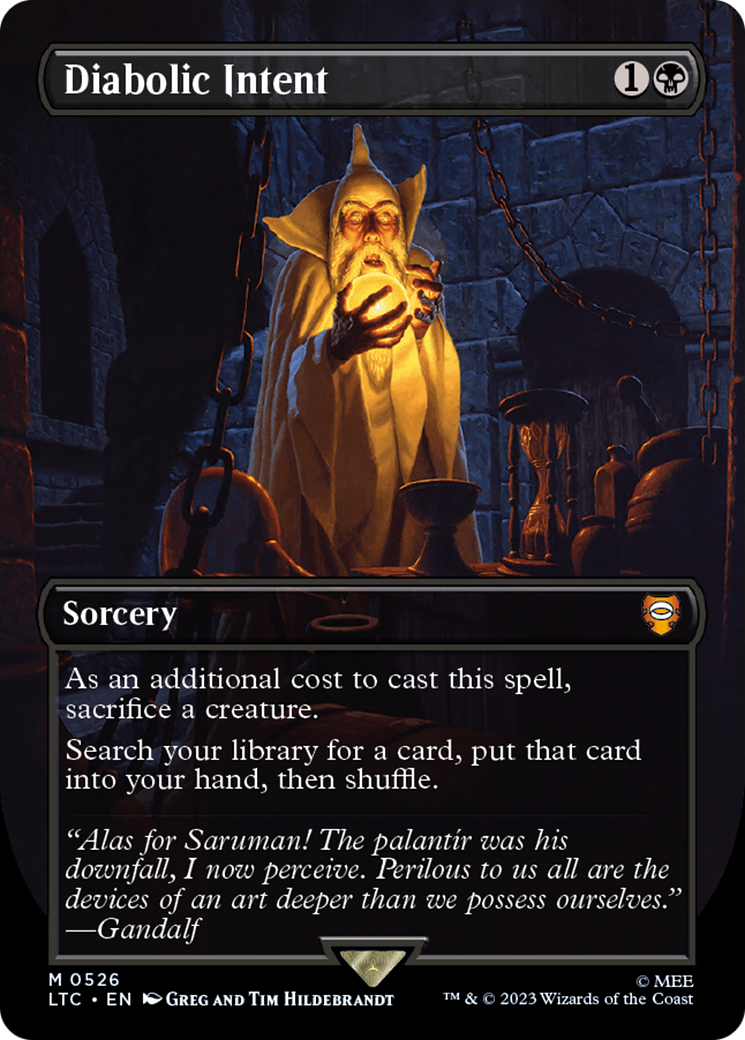Diabolic Intent (Borderless) [The Lord of the Rings: Tales of Middle-Earth Commander] | Good Games Adelaide SA