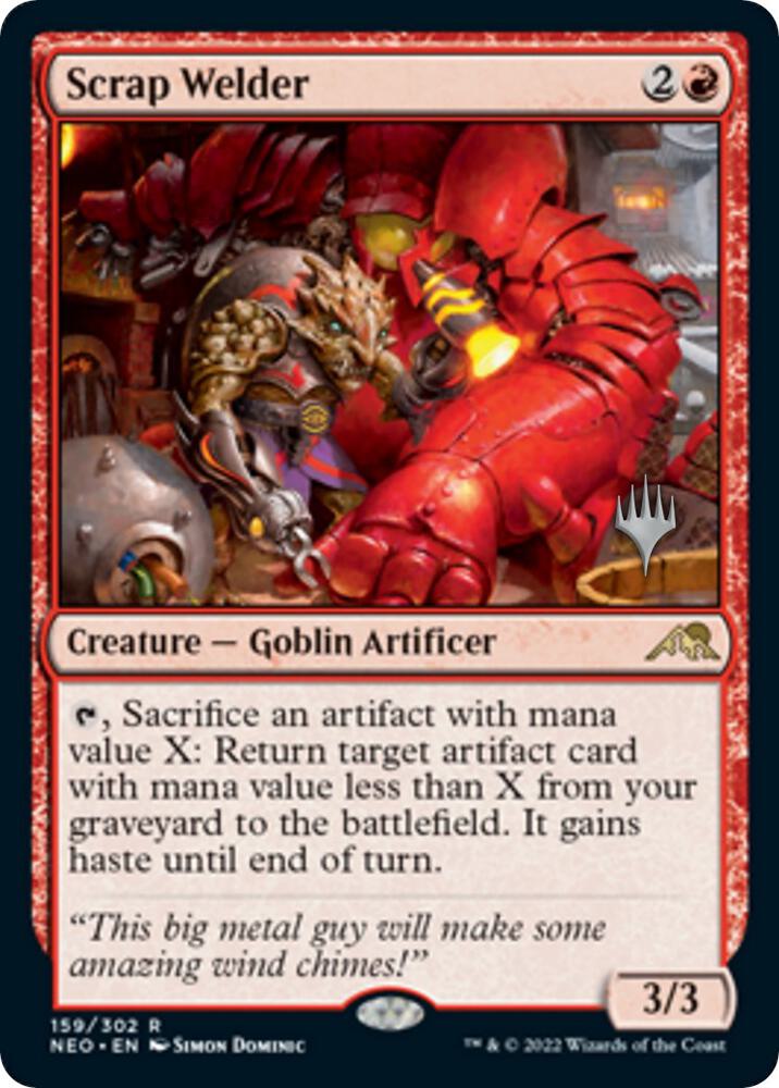 Scrap Welder 159 (Promo Pack: Kamigawa: Neon Dynasty)  - Foil | Good Games Adelaide SA
