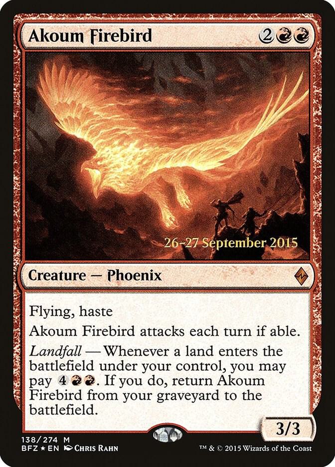 Akoum Firebird 138 (Prerelease Cards)  - Foil | Good Games Adelaide SA
