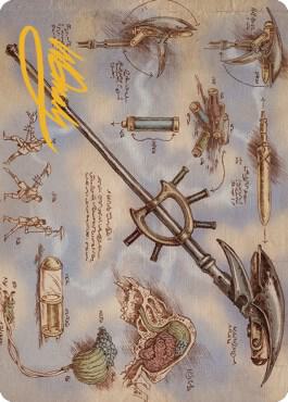 Staff of Domination Art Card Gold Stamped Signature 79 (Art Series: The Brothers' War)  | Good Games Adelaide SA