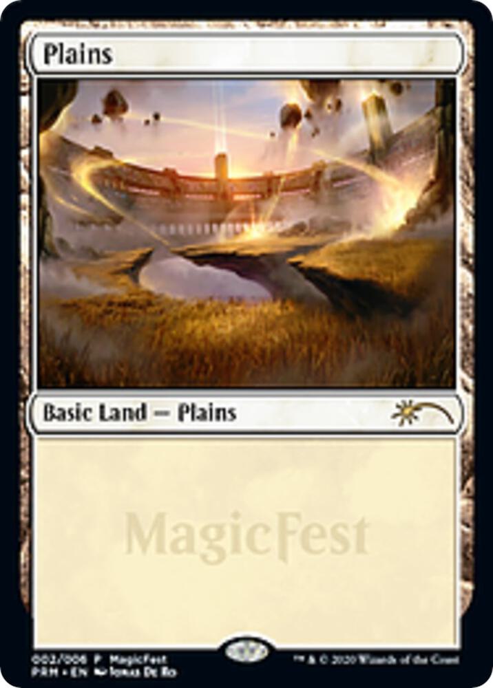 Plains 2 (MagicFest Cards)  - Foil | Good Games Adelaide SA