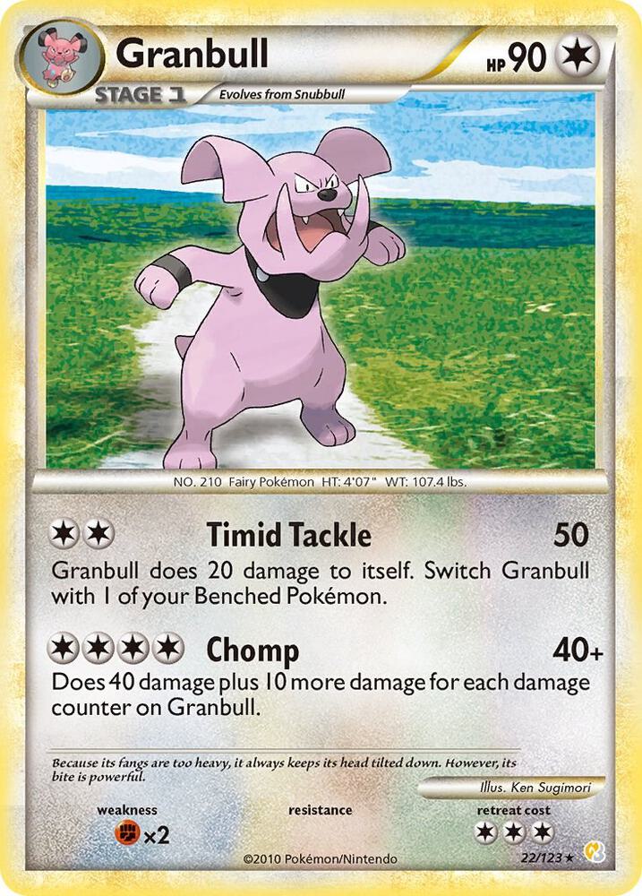 Granbull 22/123 (HeartGold SoulSilver)  - Reverse Holofoil | Good Games Adelaide SA