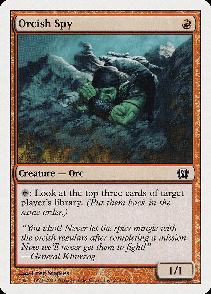 Orcish Spy 208 (8th Edition)  - Foil | Good Games Adelaide SA
