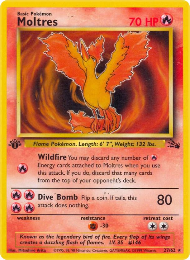 Moltres 27/62 (Fossil)  - 1st Edition | Good Games Adelaide SA