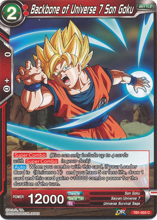 Backbone of Universe 7 Son Goku [TB1-003] | Good Games Adelaide SA