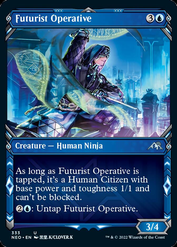 Futurist Operative (Showcase Ninja) [Kamigawa: Neon Dynasty] | Good Games Adelaide SA