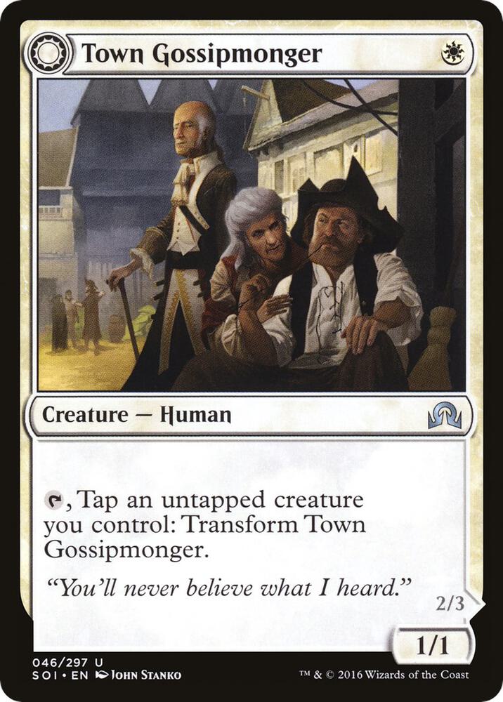 Town Gossipmonger // Incited Rabble 46 (Shadows over Innistrad)  | Good Games Adelaide SA