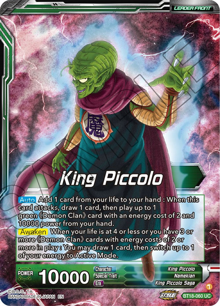 King Piccolo // King Piccolo, World Conquest Awaits (BT18-060) [Dawn of the Z-Legends Prerelease Promos] | Good Games Adelaide SA