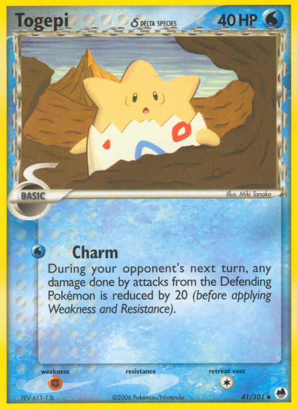 Togepi (41/101) (Delta Species) [EX: Dragon Frontiers] | Good Games Adelaide SA