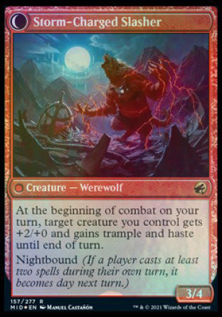 Reckless Stormseeker // Storm-Charged Slasher [Innistrad: Midnight Hunt Prerelease Promos] | Good Games Adelaide SA