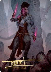 Kaya the Inexorable Art Card (Gold-Stamped Signature) [Kaldheim: Art Series] | Good Games Adelaide SA