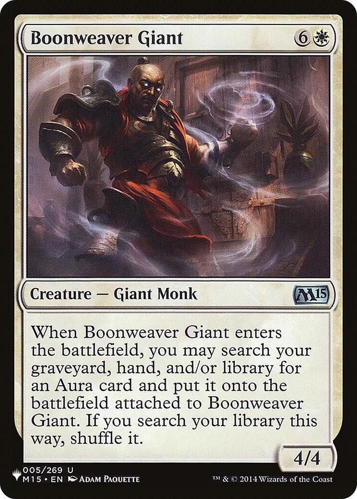 Boonweaver Giant 005/269 (The List Reprints)  | Good Games Adelaide SA