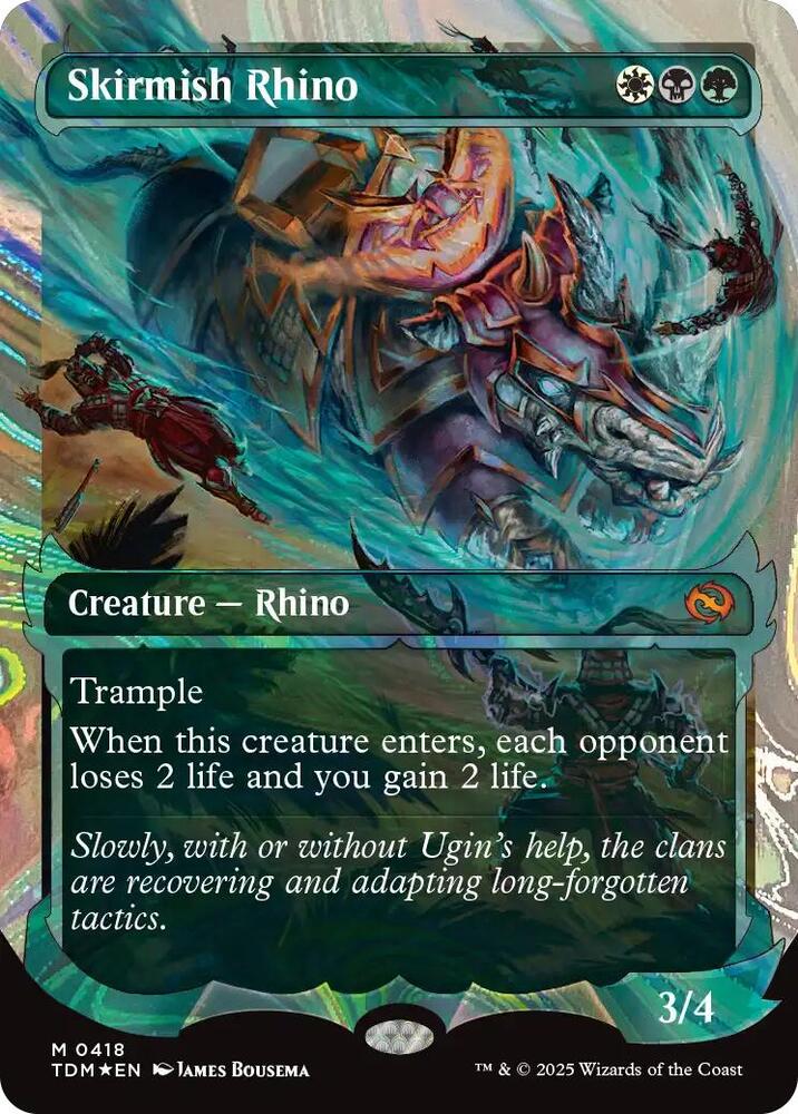 Skirmish Rhino 418 (Tarkir: Dragonstorm)  - Foil | Good Games Adelaide SA