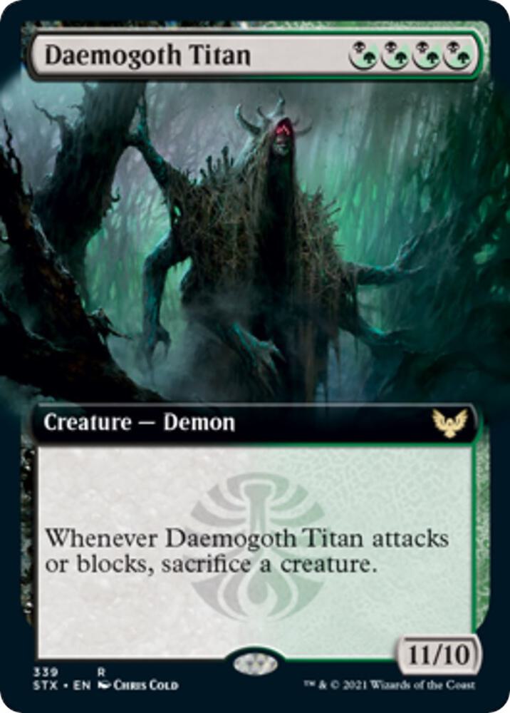 Daemogoth Titan Extended Art 339 (Strixhaven: School of Mages)  - Foil | Good Games Adelaide SA