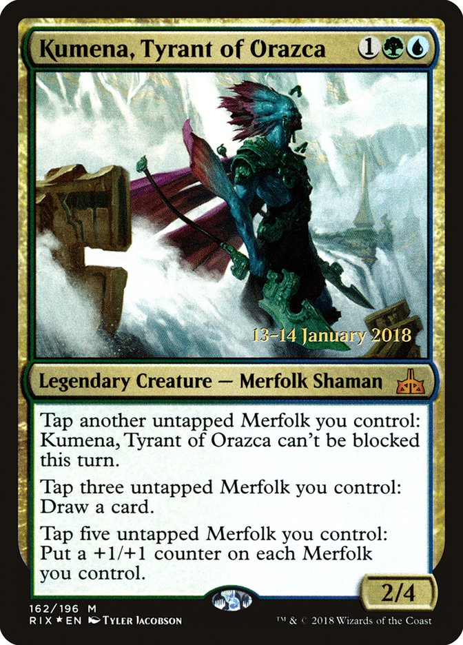 Kumena, Tyrant of Orazca [Rivals of Ixalan Promos] | Good Games Adelaide SA