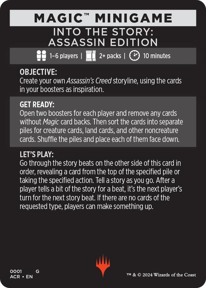 Magic Minigame Into The Story Assassin Edition 1 (Universes Beyond: Assassin's Creed)  | Good Games Adelaide SA