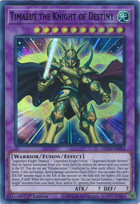 Timaeus the Knight of Destiny (Green) [DLCS-EN054] Ultra Rare | Good Games Adelaide SA