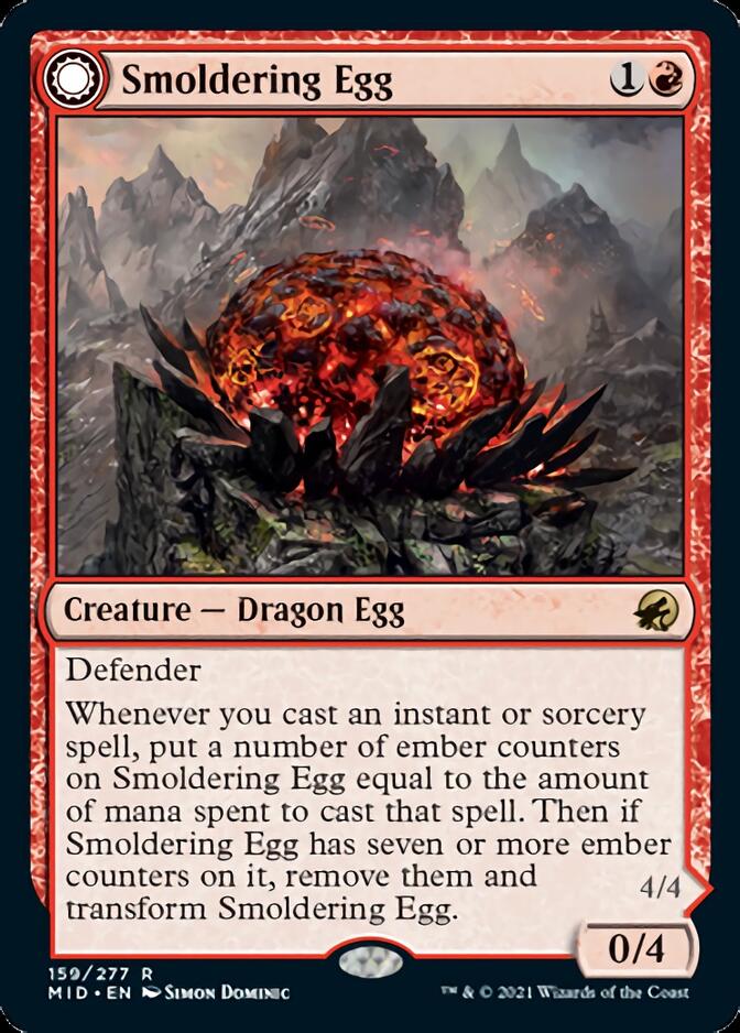 Smoldering Egg // Ashmouth Dragon [Innistrad: Midnight Hunt] | Good Games Adelaide SA