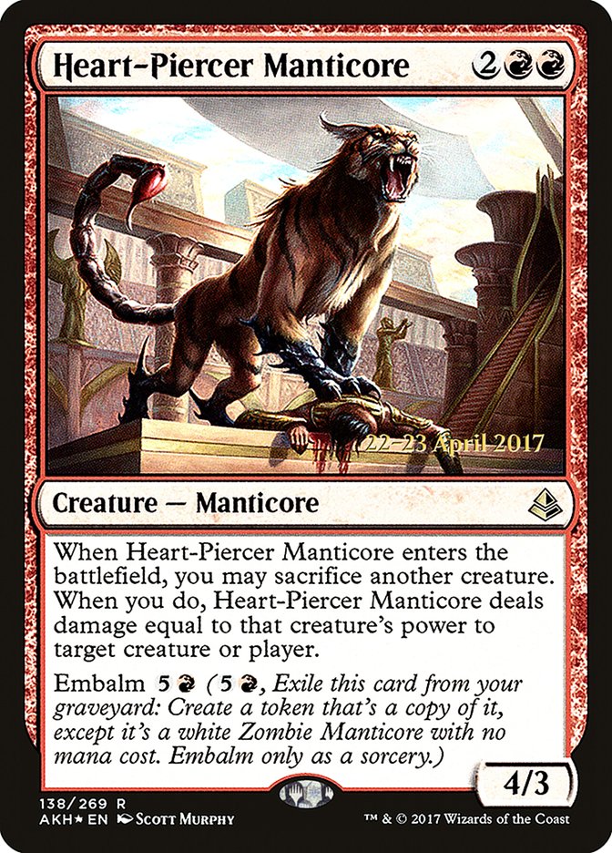 Heart-Piercer Manticore [Amonkhet Promos] | Good Games Adelaide SA