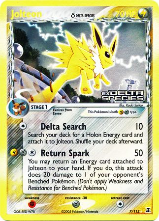 Jolteon (7/113) (Delta Species) (Stamped) [EX: Delta Species] | Good Games Adelaide SA