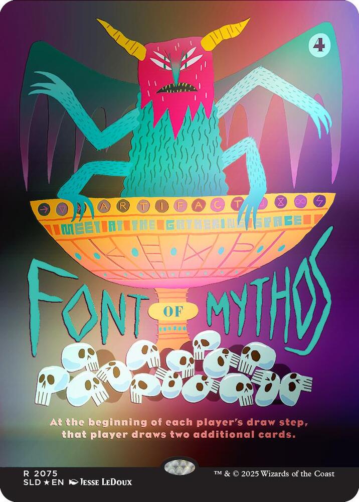 Font of Mythos Rainbow Foil 2075 (Secret Lair Drop Series)  - Foil | Good Games Adelaide SA