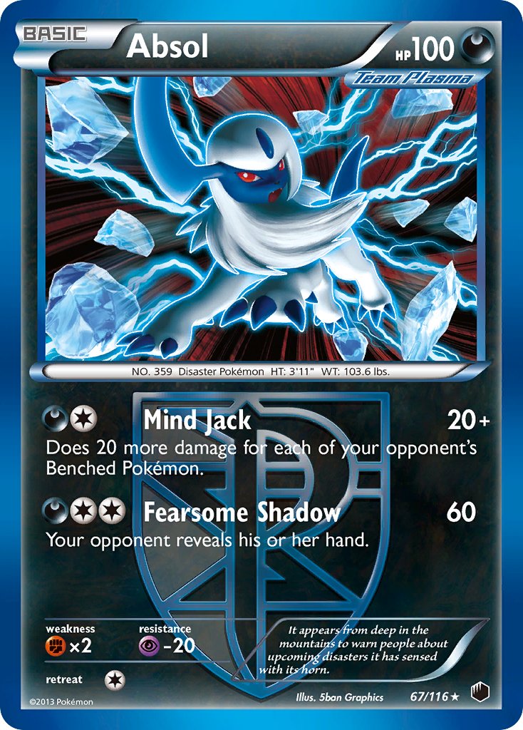 Absol (67/116) (Moltres Legendary Battle Deck) (Theme Deck Exclusive) [Black & White: Plasma Freeze] | Good Games Adelaide SA
