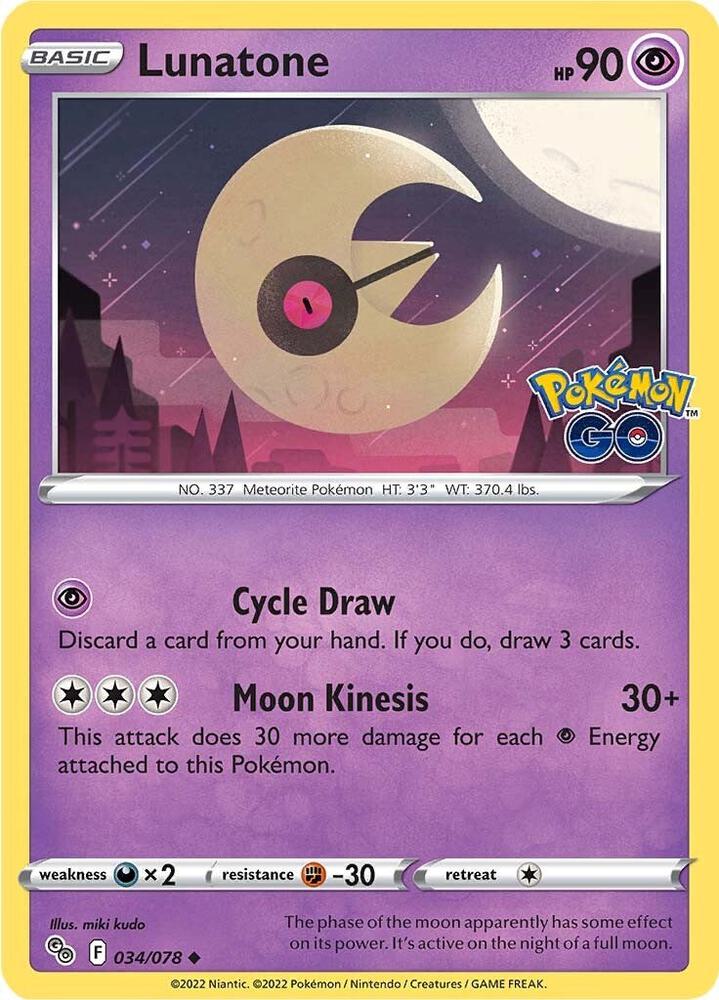 Lunatone 034/078 (Pokemon GO)  | Good Games Adelaide SA