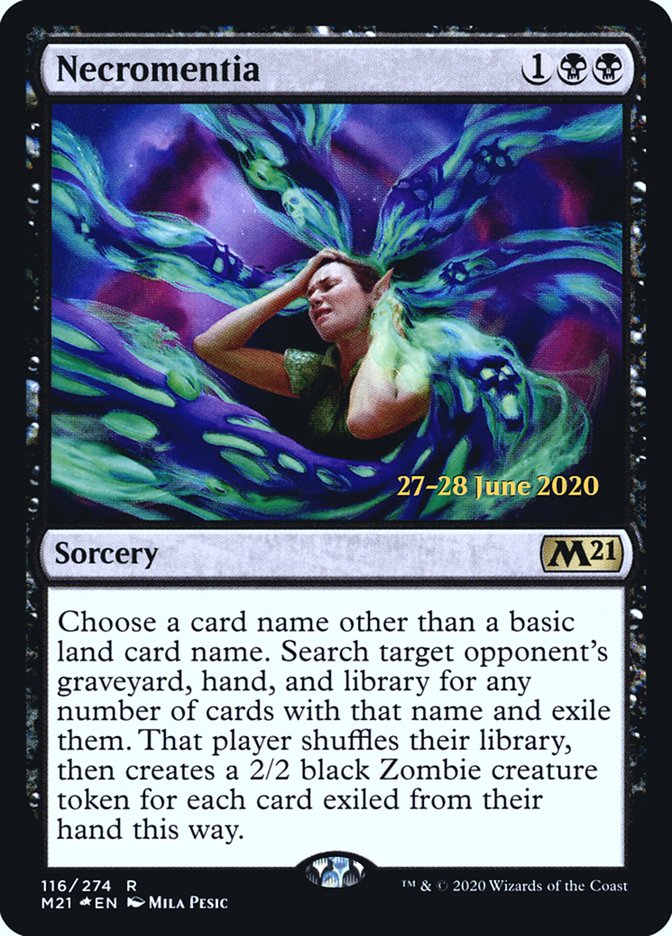 Necromentia  [Core Set 2021 Prerelease Promos] | Good Games Adelaide SA