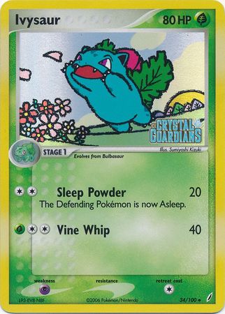 Ivysaur (34/100) (Stamped) [EX: Crystal Guardians] | Good Games Adelaide SA
