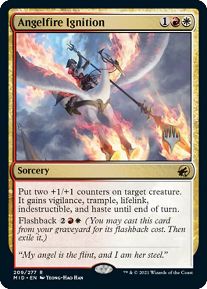 Angelfire Ignition 209p/171 (Promo Pack: Innistrad: Midnight Hunt)  - Foil | Good Games Adelaide SA