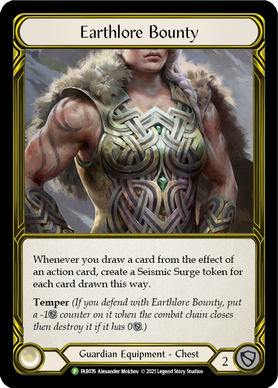 Earthlore Bounty (Golden) [FAB076] (Promo)  Cold Foil | Good Games Adelaide SA