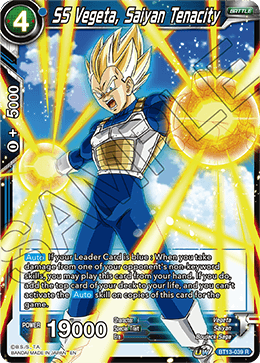 SS Vegeta, Saiyan Tenacity (Rare) [BT13-039] | Good Games Adelaide SA