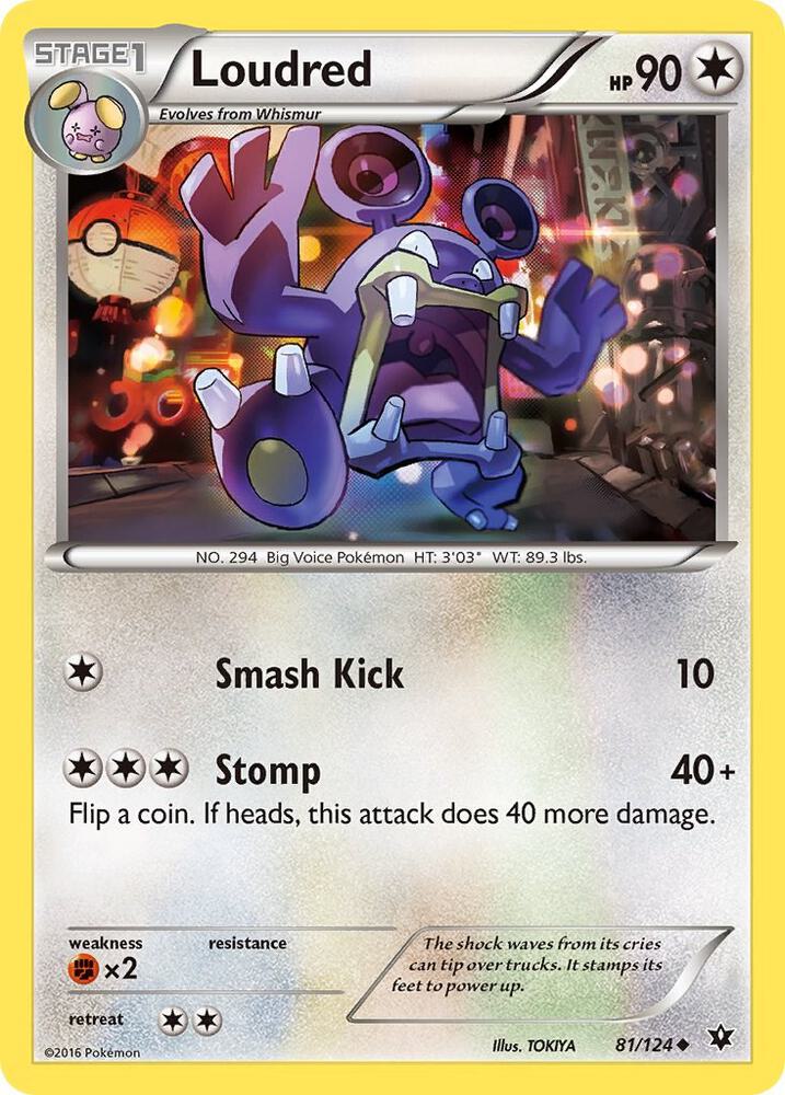 Loudred 81/124 (XY - Fates Collide)  | Good Games Adelaide SA