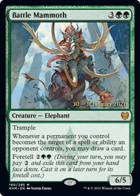 Battle Mammoth 160 (Prerelease Cards)  - Foil | Good Games Adelaide SA