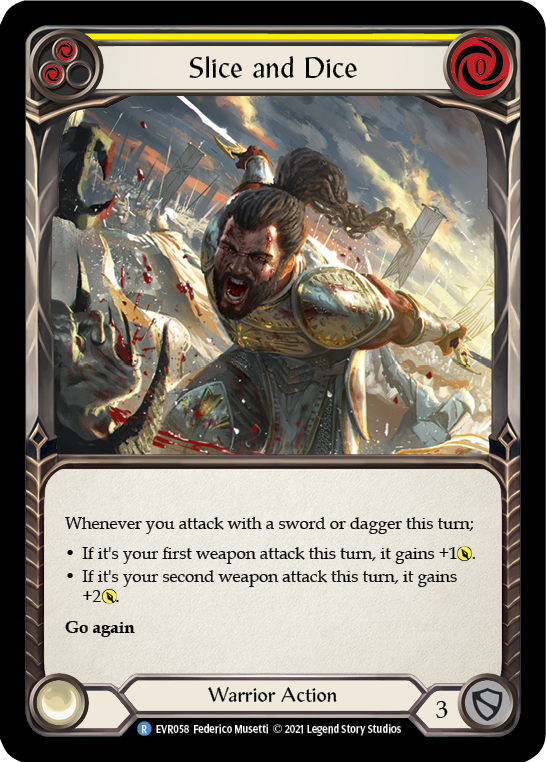 Slice and Dice (Yellow) [EVR058] (Everfest)  1st Edition Rainbow Foil | Good Games Adelaide SA