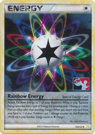 Rainbow Energy (104/123) (League Promo) [HeartGold & SoulSilver: Base Set] | Good Games Adelaide SA