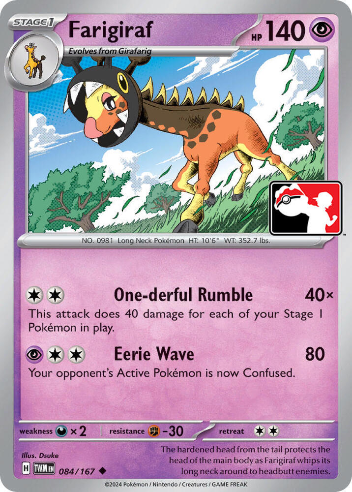 Farigiraf Series 6 084/167 (Prize Pack Series Cards)  | Good Games Adelaide SA