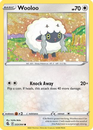 Wooloo (222/264) (Cosmos Holo) [Sword & Shield: Fusion Strike] | Good Games Adelaide SA