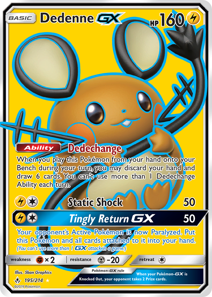 Dedenne GX (195/214) [Sun & Moon: Unbroken Bonds] | Good Games Adelaide SA