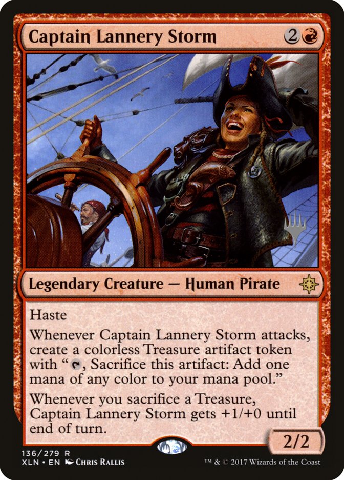 Captain Lannery Storm (Promo Pack) [Ixalan Promos] | Good Games Adelaide SA