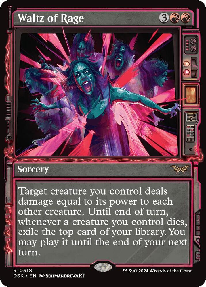 Waltz of Rage 318 (Duskmourn: House of Horror)  - Showcase Foil | Good Games Adelaide SA