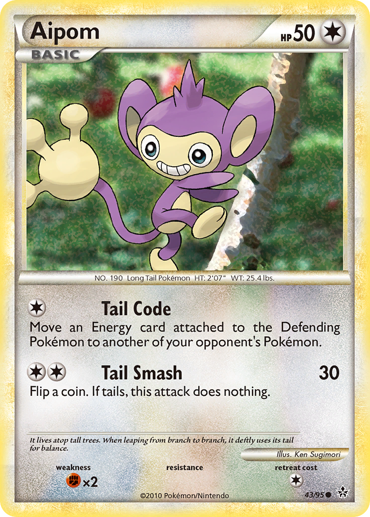 Aipom (43/95) [HeartGold & SoulSilver: Unleashed] | Good Games Adelaide SA