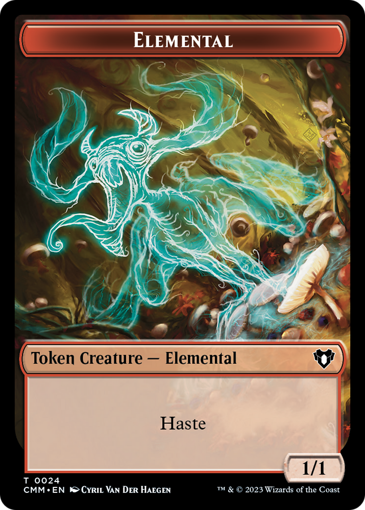 Elemental (0024) // Elf Druid Double-Sided Token [Commander Masters Tokens] | Good Games Adelaide SA
