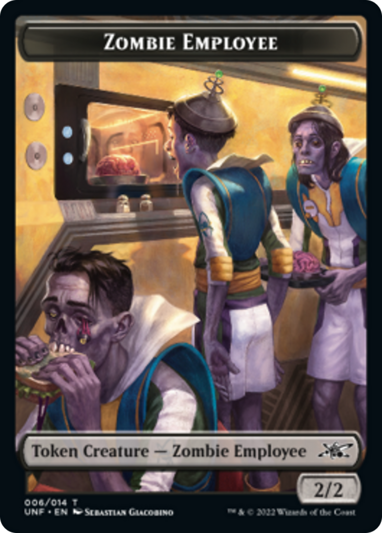 Zombie Employee // Balloon Double-sided Token [Unfinity Tokens] | Good Games Adelaide SA