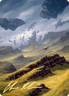 Plains Art Card 9 81 Gold Stamped Signature 9 (Art Series: Zendikar Rising)  | Good Games Adelaide SA