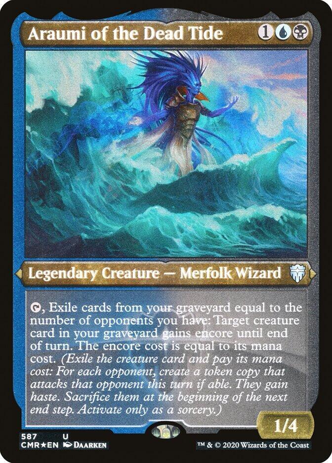 Araumi of the Dead Tide Foil Etched 587 (Commander Legends)  - Foil | Good Games Adelaide SA