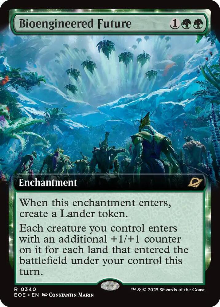 Bioengineered Future Extended Art 340/276 (Edge of Eternities)  - Extended Art Foil | Good Games Adelaide SA