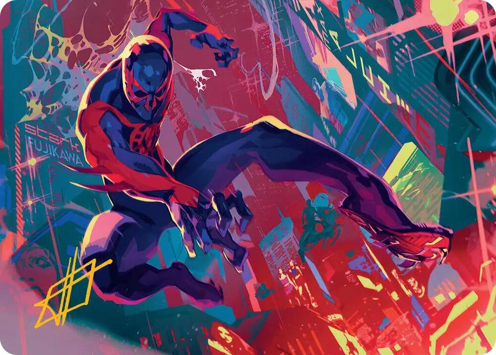 Spider Man 2099 Art Card Gold Stamped Signature 30 (Art Series: Marvel's Spider-Man)  | Good Games Adelaide SA
